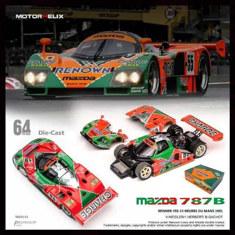 MOTORHELIX 1 / 64 Mazda 787B 
Licensed model